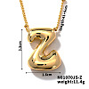 Simple and Stylish Brass Letter Pendant Satellite Chain Necklaces for Women Men GF2554-26-1