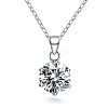 Sterling Silver Micro Pave Cubic Zirconia Pendants STER-BB71905-1