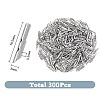 SUPERFINDINGS 300Pcs Iron Folding Crimp Ends STAS-FH0001-86-2