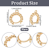 20Pcs Brass Hoop Earring Findings KK-UN0005-70-3