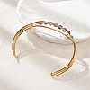 304 Stainless Steel Cuff Bangles for Women BJEW-Z087-08G-2