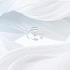 1Pc Letter Brass Rhinestone Open Cuff Rings for Women AJEW-LP0004-47Z-S-3