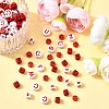 200Pcs Expression & Letter Acrylic Beads MACR-FP0001-28-1