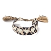 Leopard Print Pattern Polyester Cord Adjustable Bracelets LS-BJEW-B127-01C-2
