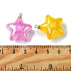 Transparent Crackle Acrylic Pendants X1-SACR-P032-03P-3