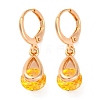 Brass Micro Pave Cubic Zirconia Leverback Earrings EJEW-K300-56G-4