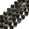 Natural Silver Obsidian Beads Strands G-I376-C13-01-1