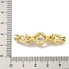 Brass Micro Pave Cubic Zirconia Fold Over Clasps KK-U037-41G-01-3