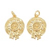 Brass Micro Pave Cubic Zirconia Pendants KK-G544-41G-1