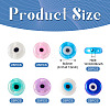 175Pcs 7 Colors Handmade Evil Eye Lampwork Beads EGLA-TA0001-32-4