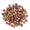 Printed Natural Wood Beads WOOD-TA0001-15-2