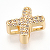 Brass Micro Pave Cubic Zirconia Charms KK-N254-217G-X-2