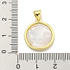 Brass Micro Pave Clear Cubic Zirconia Pendants KK-K354-04G-01-3