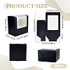 Foldable Cardboard Gift Cap Storage Boxes with Clear PVC Window LS-CON-WH0099-66A-2
