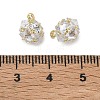Brass Pave Clear Cubic Zirconia Charms CU-CBAD360-08G-01-3