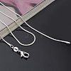 Brass Snake Chain Fine Necklaces NJEW-PH0002-20-4