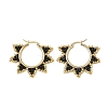 Glass Beaded Hoop Earrings EJEW-MZ00750-03-3