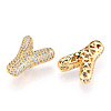 Brass Micro Pave Cubic Zirconia Pendants KK-N254-06G-Y-2