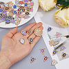 60Pcs 12 Colors Zinc Alloy Enamel Religion Oval with Virgin Mary Chandelier Component Links FIND-FH0017-98-3