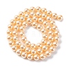 UV Plating Pearlized Glass Pearl Beads Strands GLAA-F128-01A-T6-4