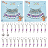 Acrylic Imitated Pearl & Alloy Pendant Stitch Markers HJEW-AB00300-1
