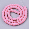 Handmade Polymer Clay Beads Strands CLAY-R089-6mm-063-2