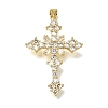 Brass Micro Pave Clear Cubic Zirconia Pendants CU-CBA9883-04A-G-1