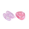 Luminous UV Plating Transparent Acrylic European Beads OACR-Q204-24-4