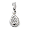 Ion Plating(IP) 304 Stainless Steel Micro Pave Cubic Zirconia Pendants STAS-Z107-02P-03-1