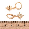 Brass Micro Pave Clear Cubic Zirconia Leverback Earrings EJEW-K300-52G-5