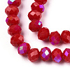 Electroplate Opaque Solid Color Glass Beads Strands EGLA-A044-P3mm-L02-2