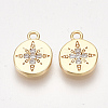 Brass Micro Pave Cubic Zirconia Charms KK-S350-306-1