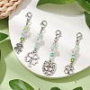 4Pcs Saint Patrick's Day Clover Alloy Pendant Decorations HJEW-JM02790-1