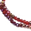 Electroplate Glass Beads Stradns EGLA-H114-02B-02-2