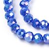 Electroplate Glass Beads Strands EGLA-A034-P4mm-B21-3