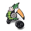 Parrot with Flower Enamel Pins JEWB-F021-03-3