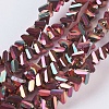 Electroplate Glass Beads Strands EGLA-J145-4mm-FP01-1