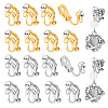 16Pcs 2 Style Brass Clip-on Earring Findings KK-PH0001-84-1