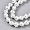 8.2MM Baking Paint Pearlized Glass Pearl Round Beaded Long Necklaces HY-T002-03A-3