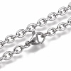 Tarnish Resistant 304 Stainless Steel Cable Chain Bracelets LS-BJEW-H532-01P-2