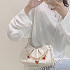 2Pcs Alloy Enamel Strawberry Charm Aluminum Bag Decorative Chains HJEW-BBC0001-27B-6
