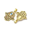 Brass Micro Pave Cubic Zirconia Pendants KK-F903-06G-02-2