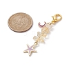 Starfish & Moon Alloy Enamel Pendants Decoraiton HJEW-JM01635-3