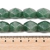 Natural Green Aventurine Faceted Rhombus Beads Strands G-L235A-08B-5