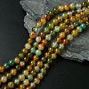 Natural Peacock Agate Beads Strands G-G444-8mm-02-1