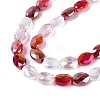 Electroplate Imitation Jade & Opaque & Transparent Glass Beads Strands EGLA-Q135-6x8MM-01A-4