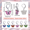 24Pcs 6 Colors Alloy Enamel Pendant Decorations HJEW-SC00046-2