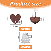 60Pcs Wood Stud Earrings Finding EJEW-FI0003-33A-2