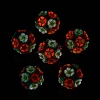 Luminous Polymer Clay Rhinestone Flower Beads RESI-C048-01D-2