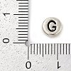 925 Sterling Silver Flat Round with Letter Beads LS-STER-G044-01AS-G-3